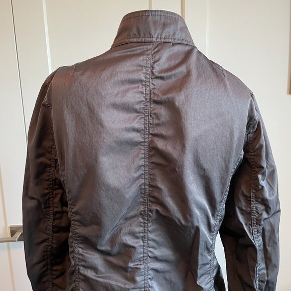 Betty Barclay Collection Lightweight Full Zip Jacket w Ruching Detail Grey Sz 10 - Picture 7 of 12